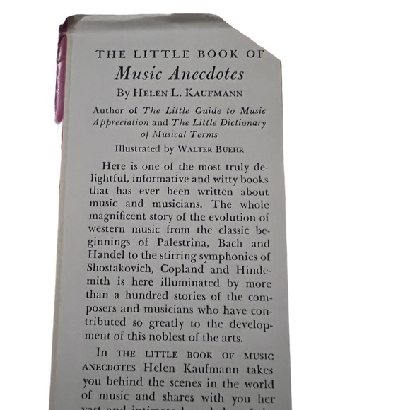 The Little Book of Music Anecdotes Helen Kaufmann 1940’s - Picture 3 of 4